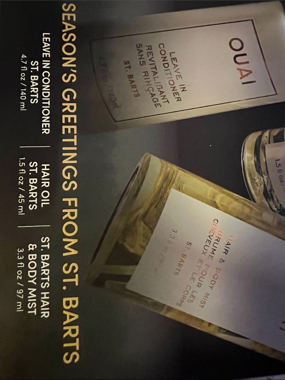 OUAI Saint Barts 3 Piece Season’s Greetings Limited Edition Set New In Box - Picture 9 of 9